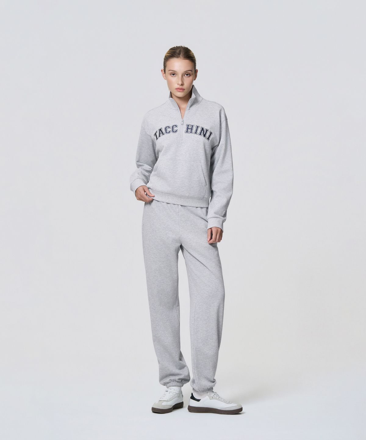 세르지오 타키니(SERGIO TACCHINI) W 아트웍 버터쭈리 하프집 (Melange Grey)