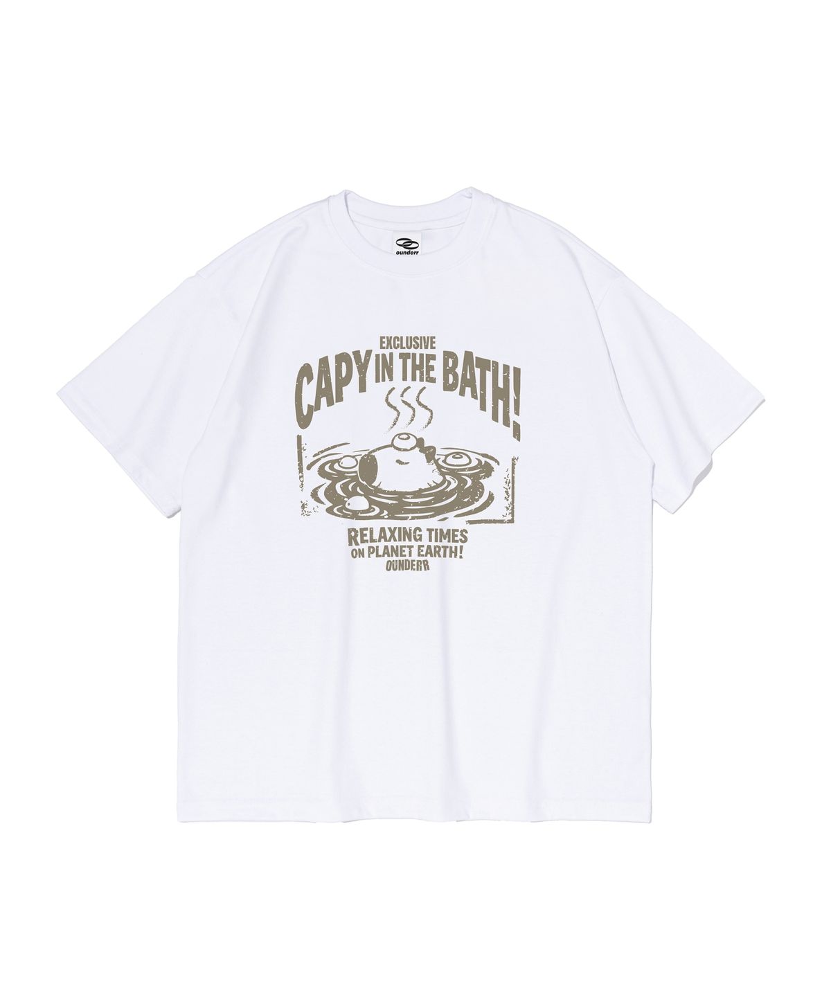 오언더알(OUNDERR) CAPY IN THE BATH 반팔티셔츠 (화이트)