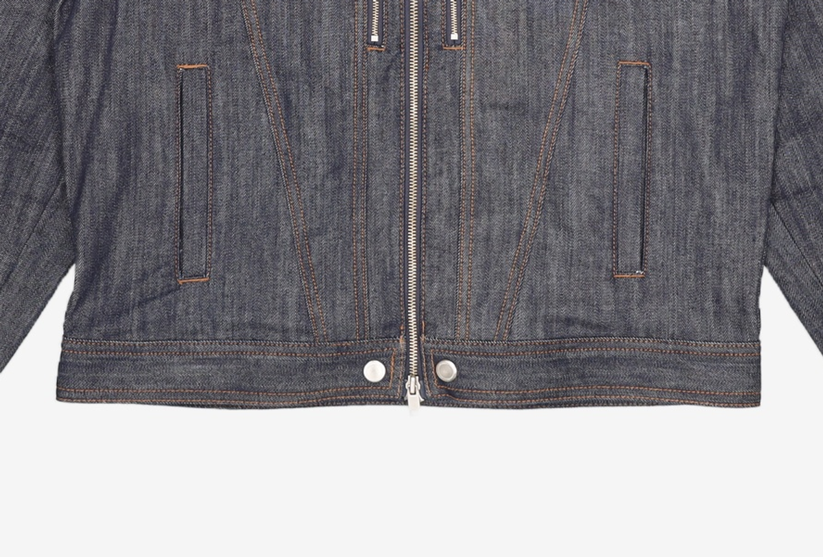 피스워커(PIECE WORKER) Terso Raw Indigo Biker Jacket L