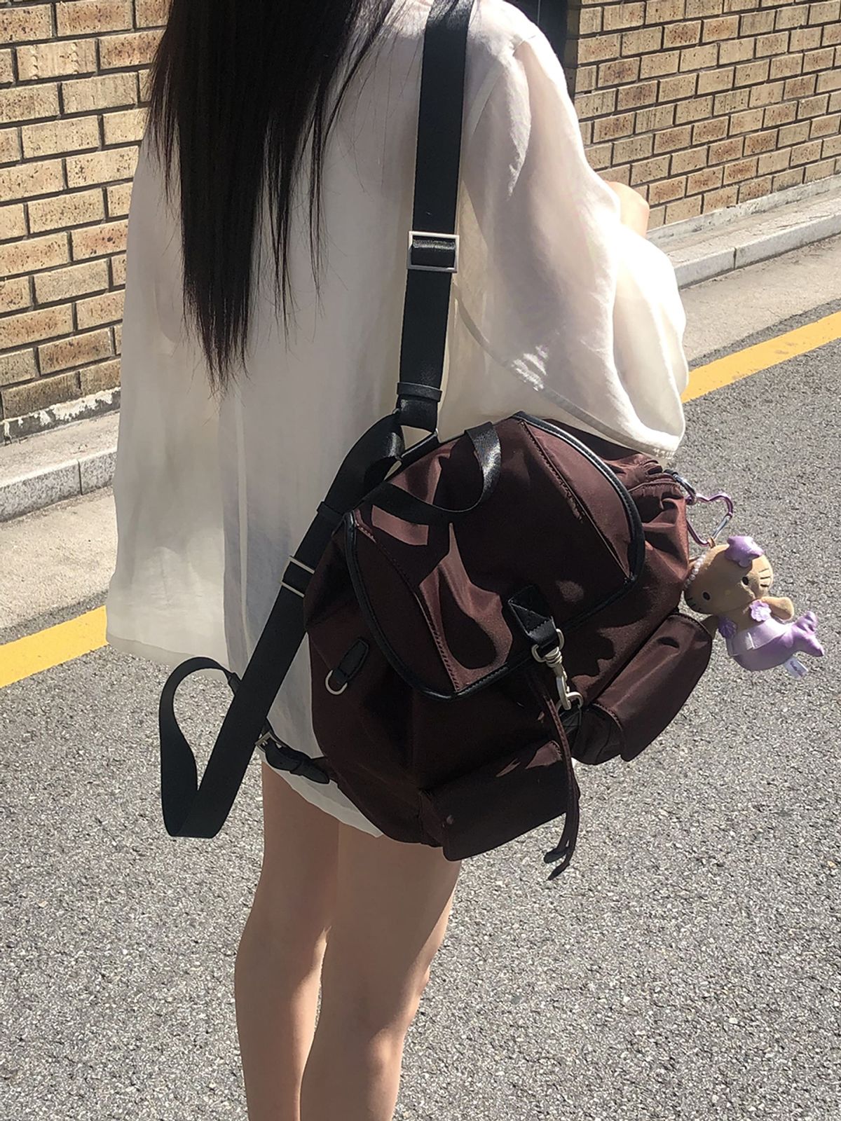 데누(DENU) [리퍼브][아울렛]Miko Vintage Lock Backpack [BROWN]