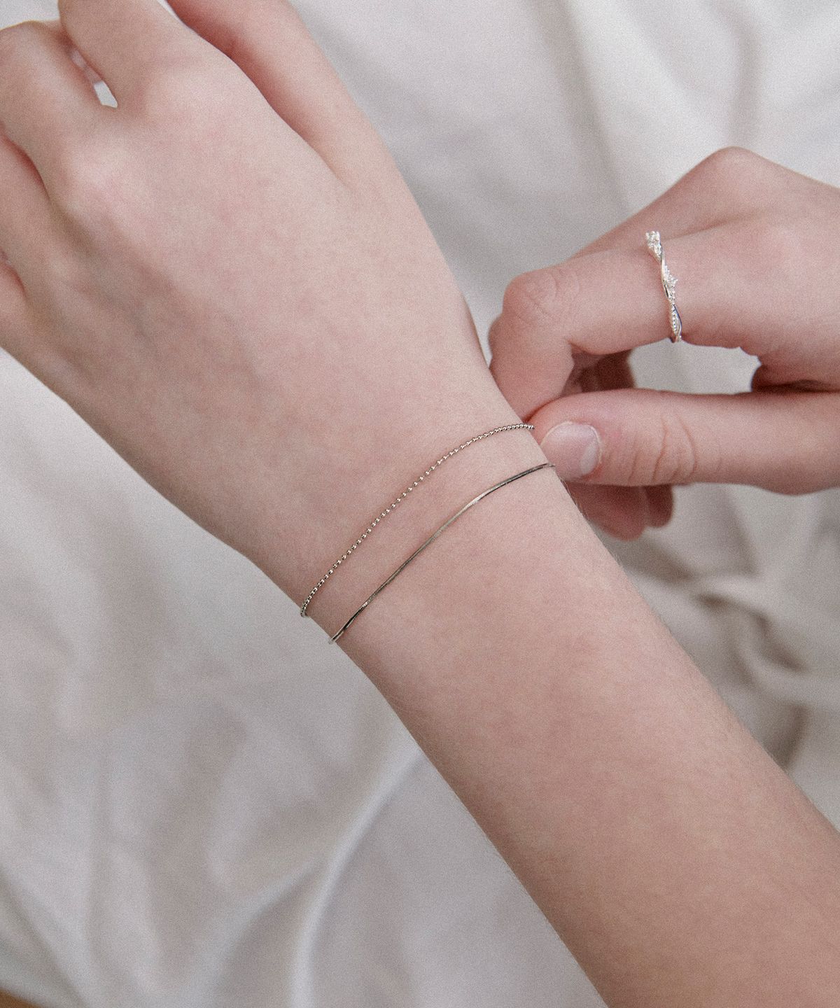 세인트스코트런던(ST.SCOTT LONDON) Luelle Curved Cubic Open Ring / STJ-RB1208WG