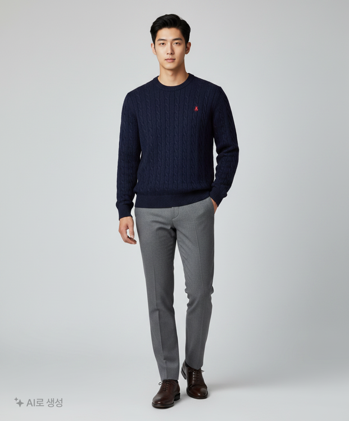 브룩스 브라더스(BROOKS BROTHERS) 셔틀랜드 케이블 풀오버 (네이비) (BBWRMOF410) M
