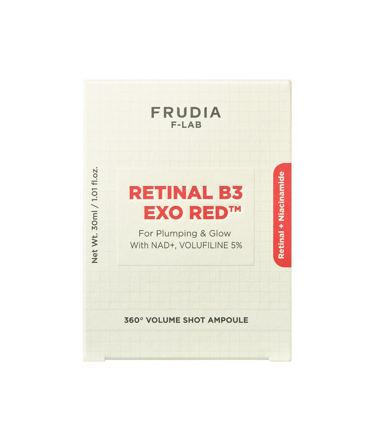 후르디아(FRUDIA) 레티날 B3 엑소 레드 360˚ 볼륨 샷 앰플