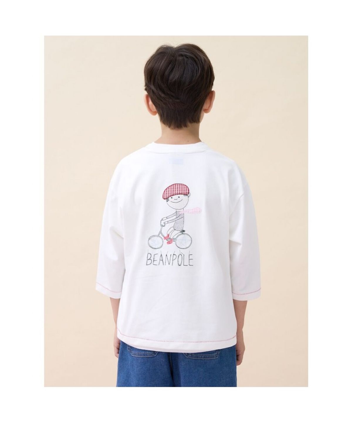 빈폴 키즈(BEANPOLE KIDS) [정희기] 7부 티셔츠  아이보리 (BI6741U020)