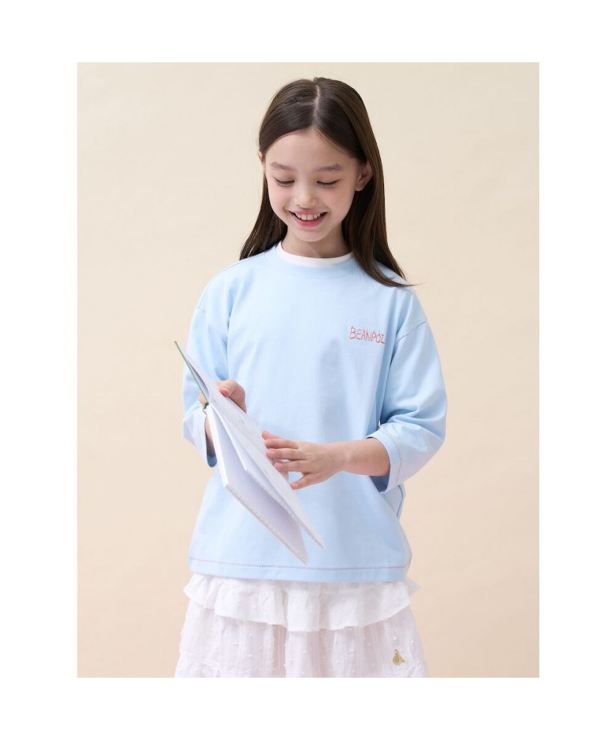 빈폴 키즈(BEANPOLE KIDS) [정희기] 7부 티셔츠  스카이 블루 (BI6741U02Q)