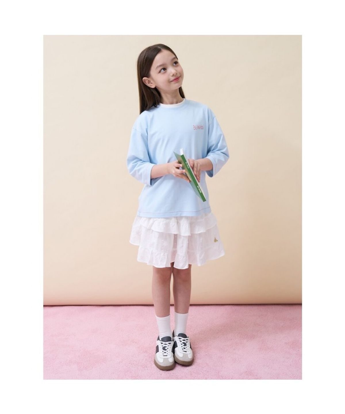 빈폴 키즈(BEANPOLE KIDS) [정희기] 7부 티셔츠  스카이 블루 (BI6741U02Q)