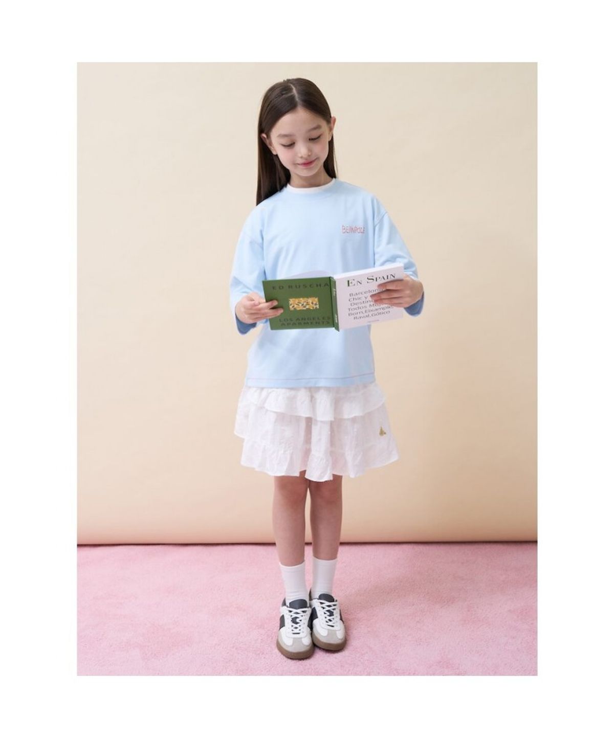 빈폴 키즈(BEANPOLE KIDS) [정희기] 7부 티셔츠  스카이 블루 (BI6741U02Q)