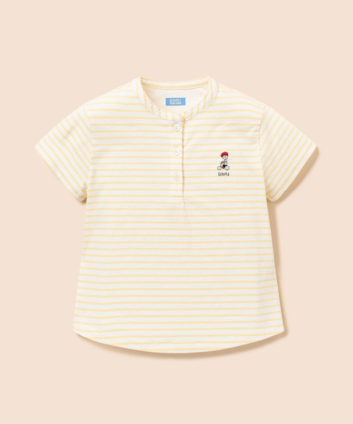 빈폴 키즈(BEANPOLE KIDS) [정희기] 여아 헨리넥 티셔츠  옐로우 (BI6742G04E)