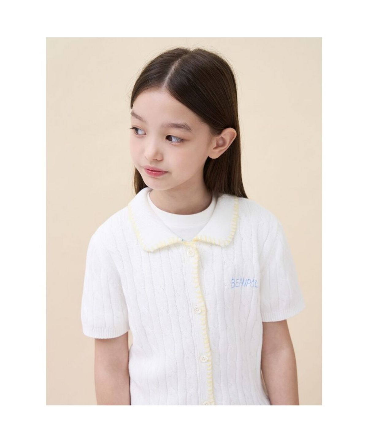 빈폴 키즈(BEANPOLE KIDS) [정희기] 여아 니트 카디건  아이보리 (BI675AG900)