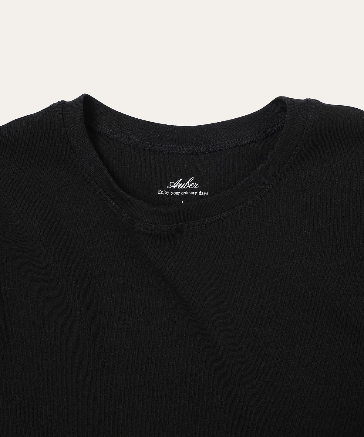 오베르(AUBER) Organic Short Sleeve - Black