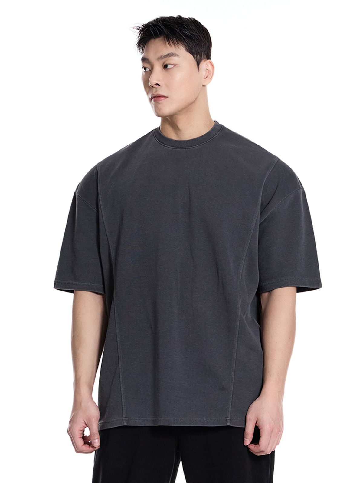 바이젝(BYSEC) [SET] 퍼펙트 특양면 오버핏 숄더 2중절개 무지 반팔 티셔츠_10Color + 퍼펙트 특양면 무지 와이드 팬츠_7Color