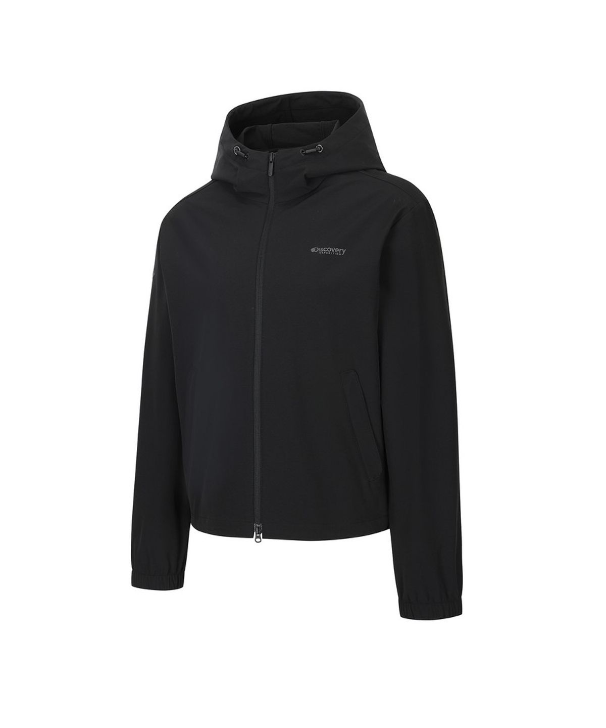 디스커버리 익스페디션(DISCOVERY EXPEDITION) 여성 스트레치 우븐 후드 자켓 (SET-UP) (BLACK)