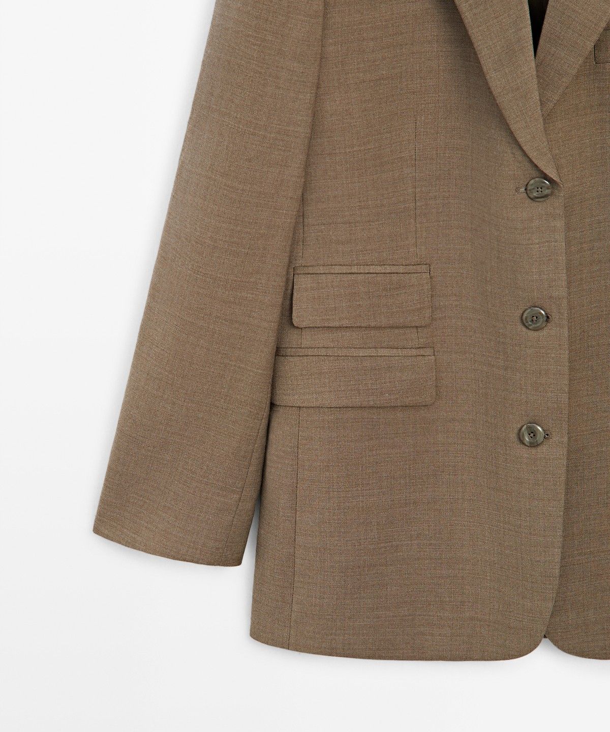 마시모두띠(MASSIMO DUTTI) 울 100% 멜란지 수트 블레이저