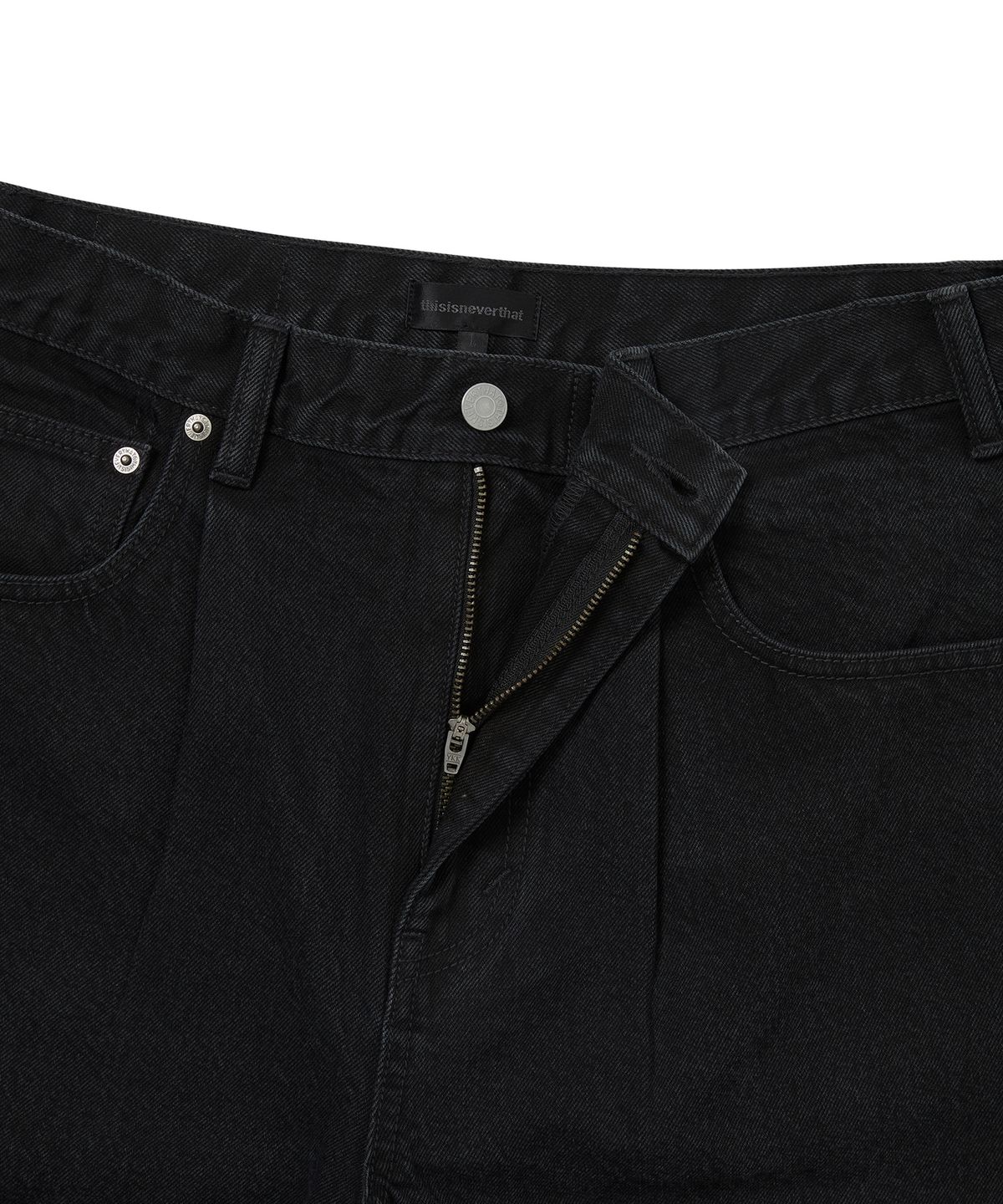 디스이즈네버댓(THISISNEVERTHAT) Loose Jeans Black
