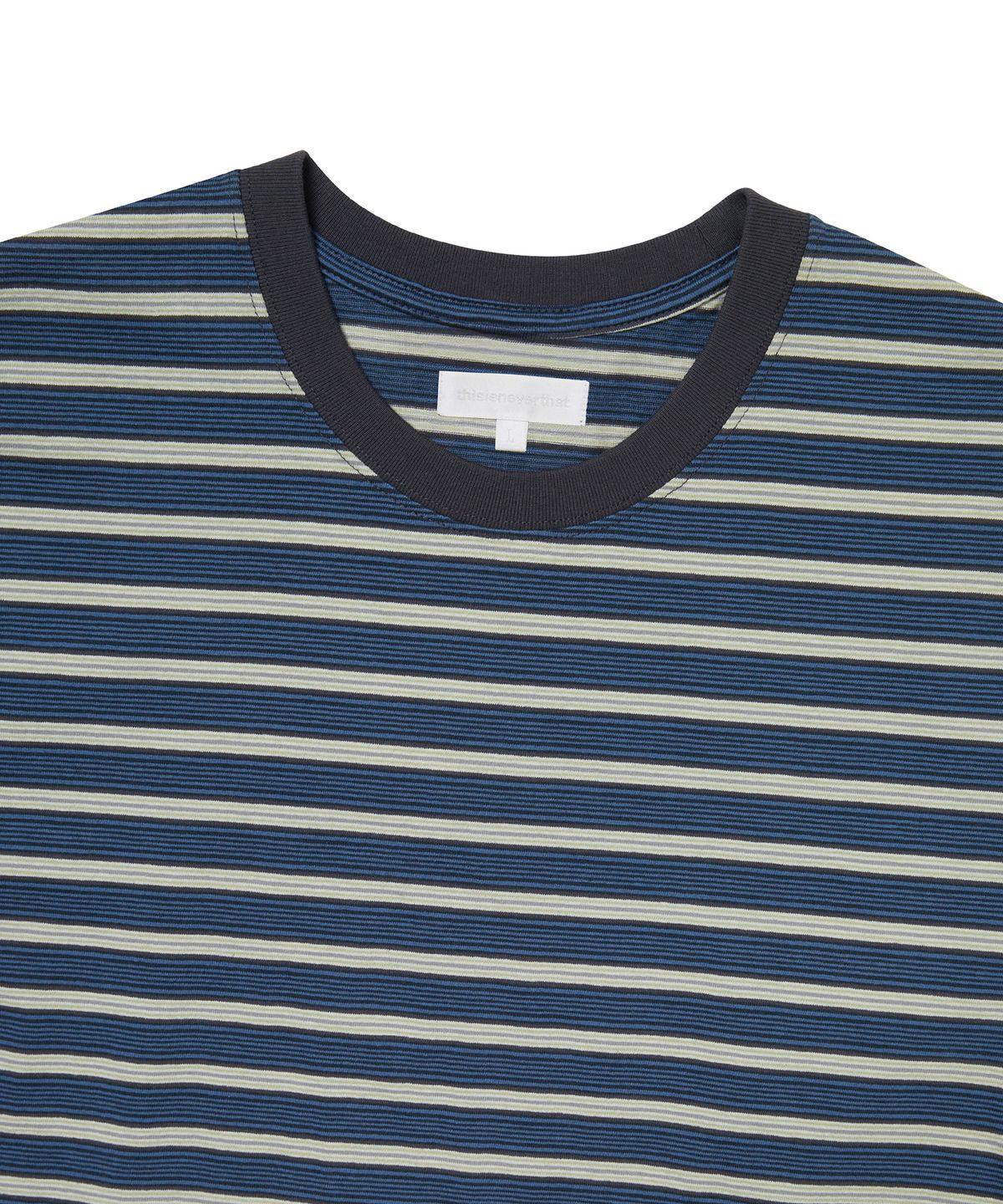 디스이즈네버댓(THISISNEVERTHAT) Striped Tee Navy