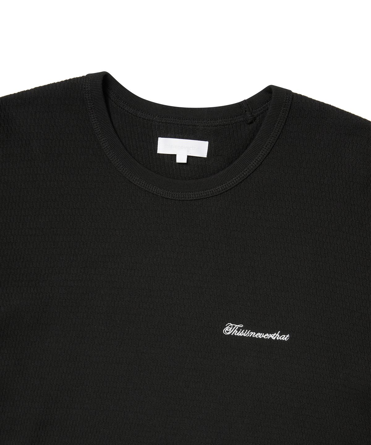 디스이즈네버댓(THISISNEVERTHAT) Waffle Tee Off Black