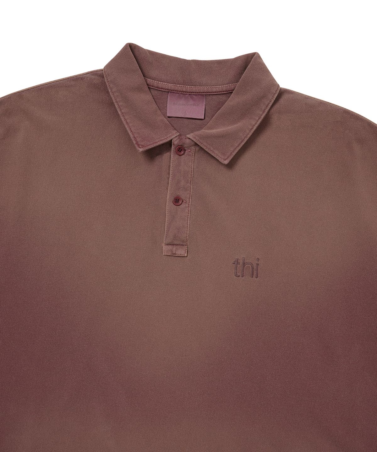 디스이즈네버댓(THISISNEVERTHAT) Washed Polo Shirt Burgundy