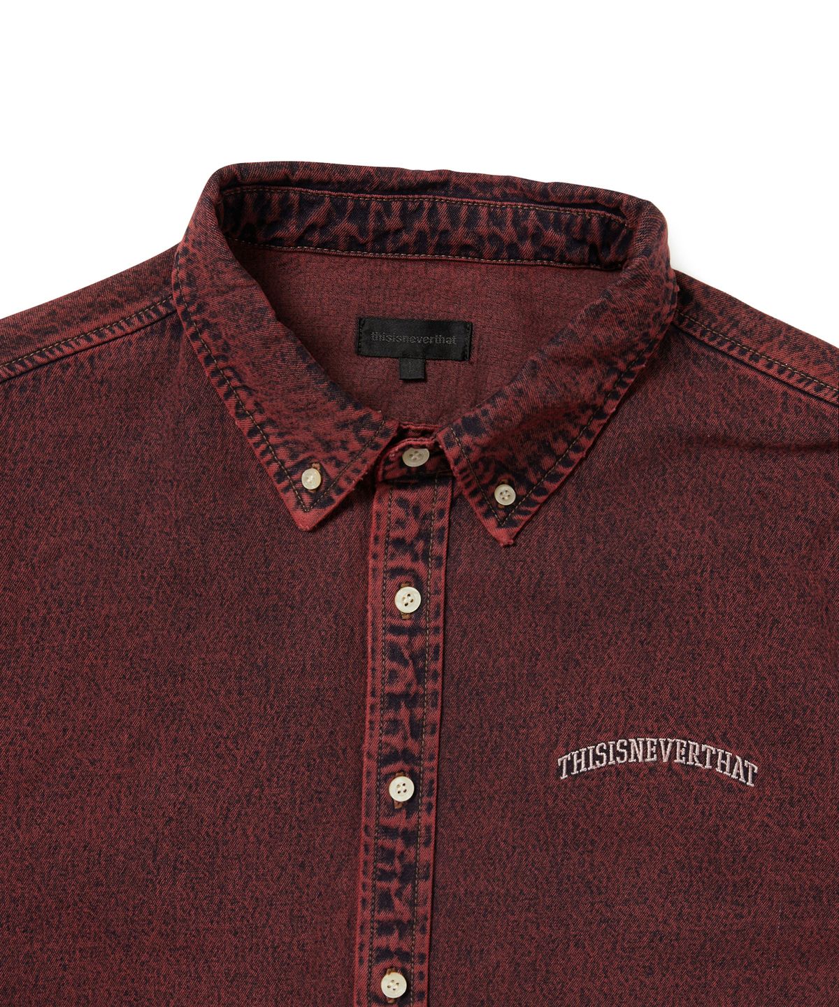 디스이즈네버댓(THISISNEVERTHAT) Washed Denim Shirt Red
