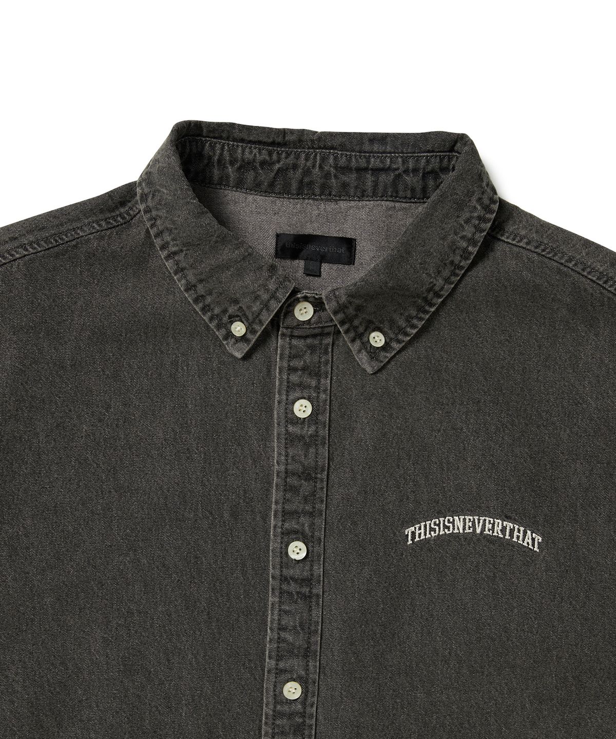 디스이즈네버댓(THISISNEVERTHAT) Washed Denim Shirt Dark Brown