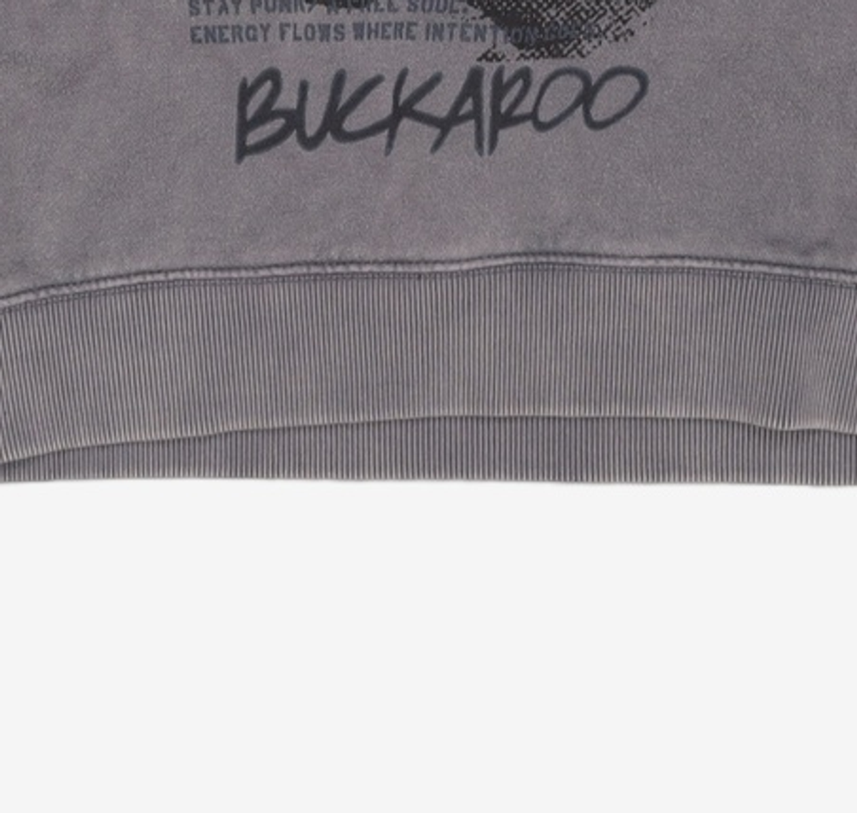 버커루(BUCKAROO) 여성 2단쭈리 그래픽다잉 후드풀오버 멜란지 블루 FREE