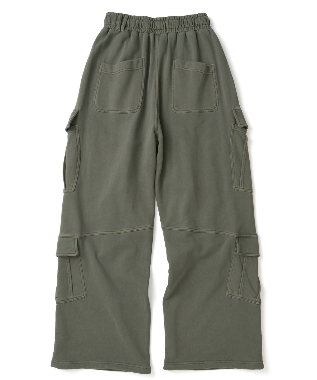 낫포너드(NOT4NERD) Diagonal Panel Dart Cargo Sweat Pants - Khaki