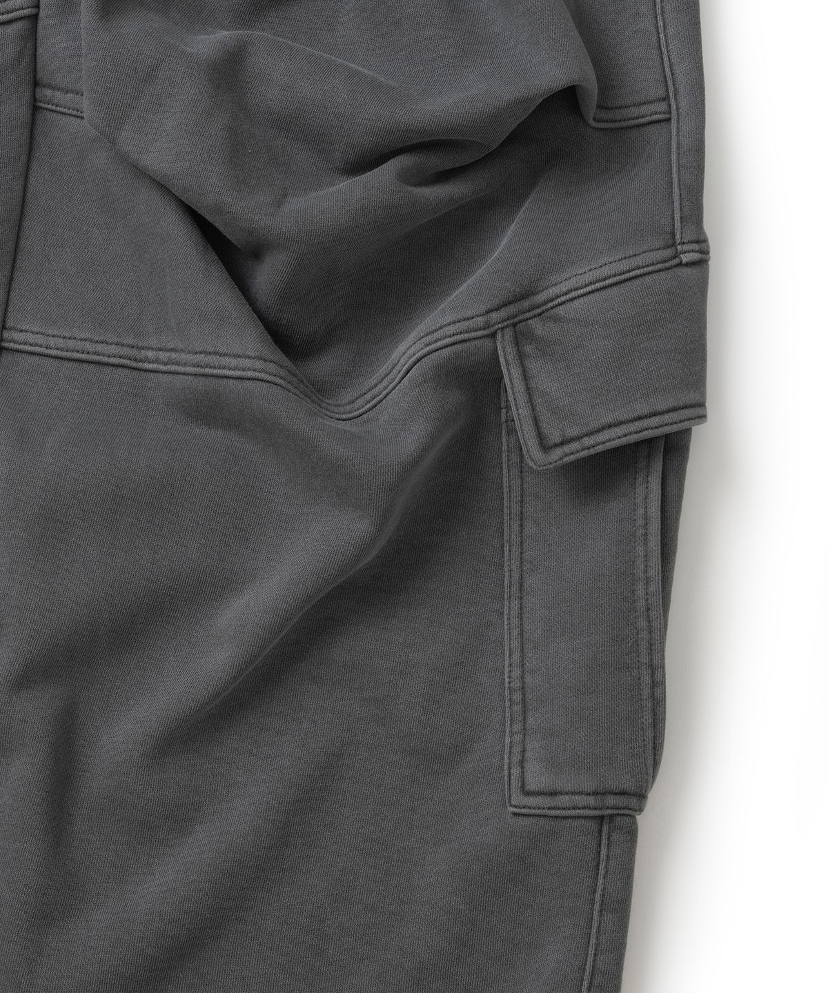 낫포너드(NOT4NERD) Diagonal Panel Dart Cargo Sweat Pants - Charcoal