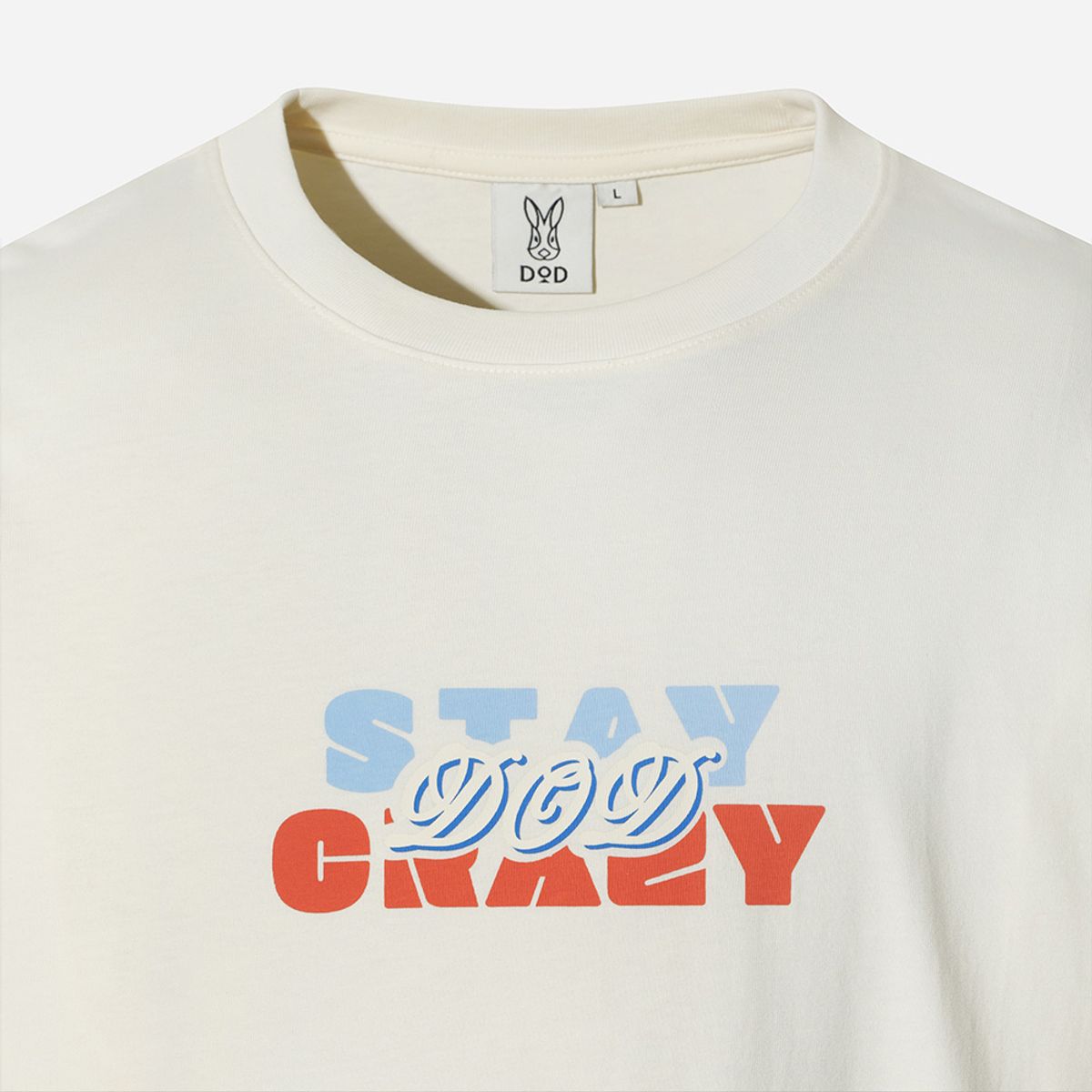 디오디(DOD) 컬러 그래픽 긴팔티셔츠(IVORY)