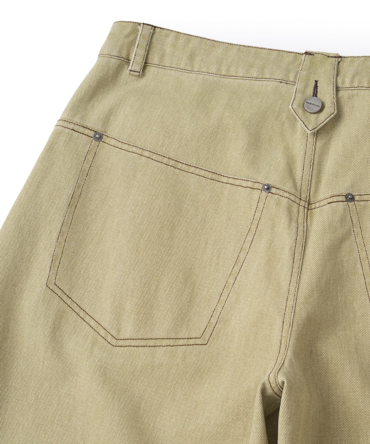 낫포너드(NOT4NERD) Button Fly Darted Denim Pants - Beige