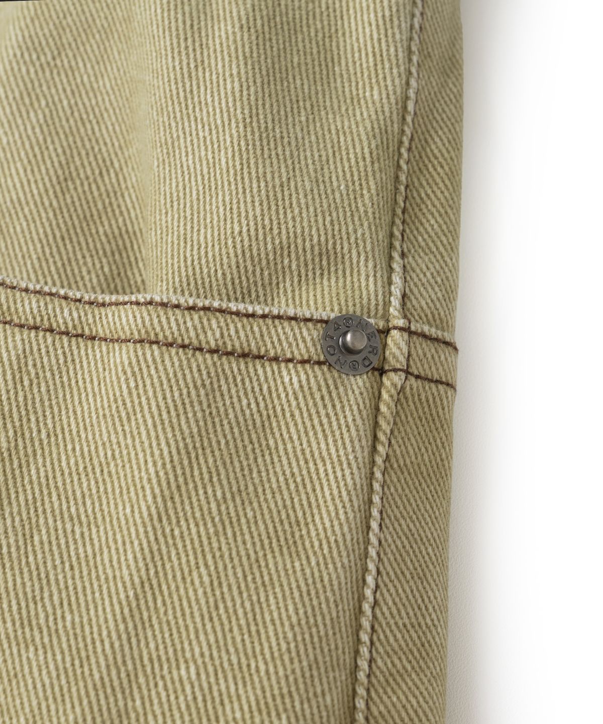 낫포너드(NOT4NERD) Button Fly Darted Denim Pants - Beige