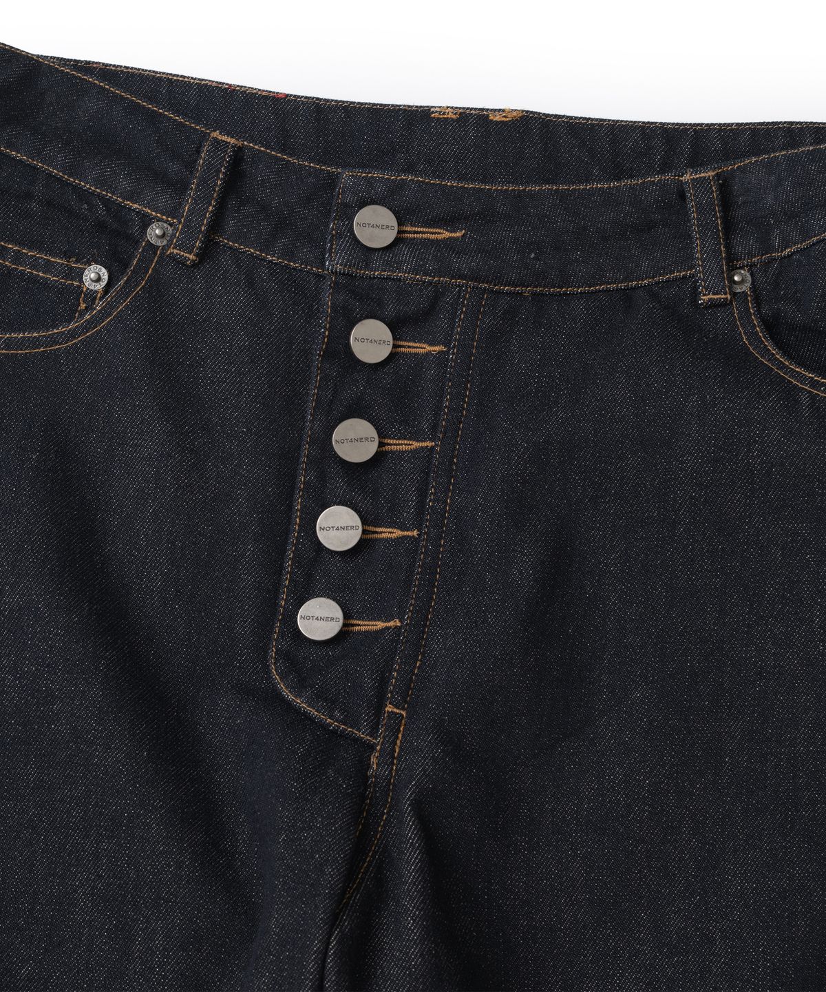 낫포너드(NOT4NERD) Button Fly Darted Denim Pants - Deep Indigo