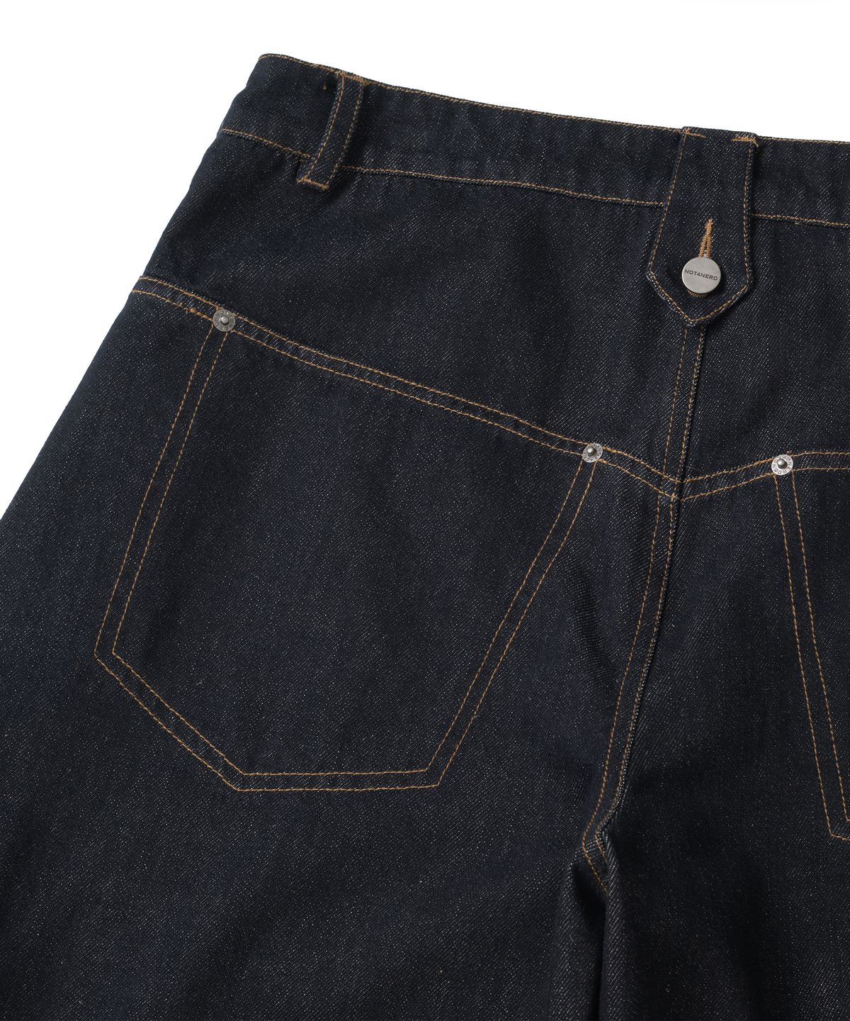 낫포너드(NOT4NERD) Button Fly Darted Denim Pants - Deep Indigo