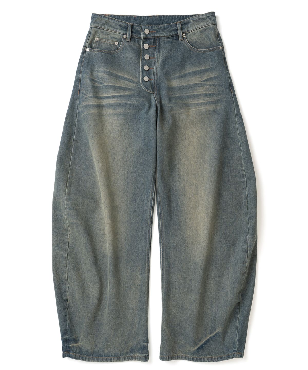 낫포너드(NOT4NERD) Button Fly Darted Denim Pants - Deep Blue