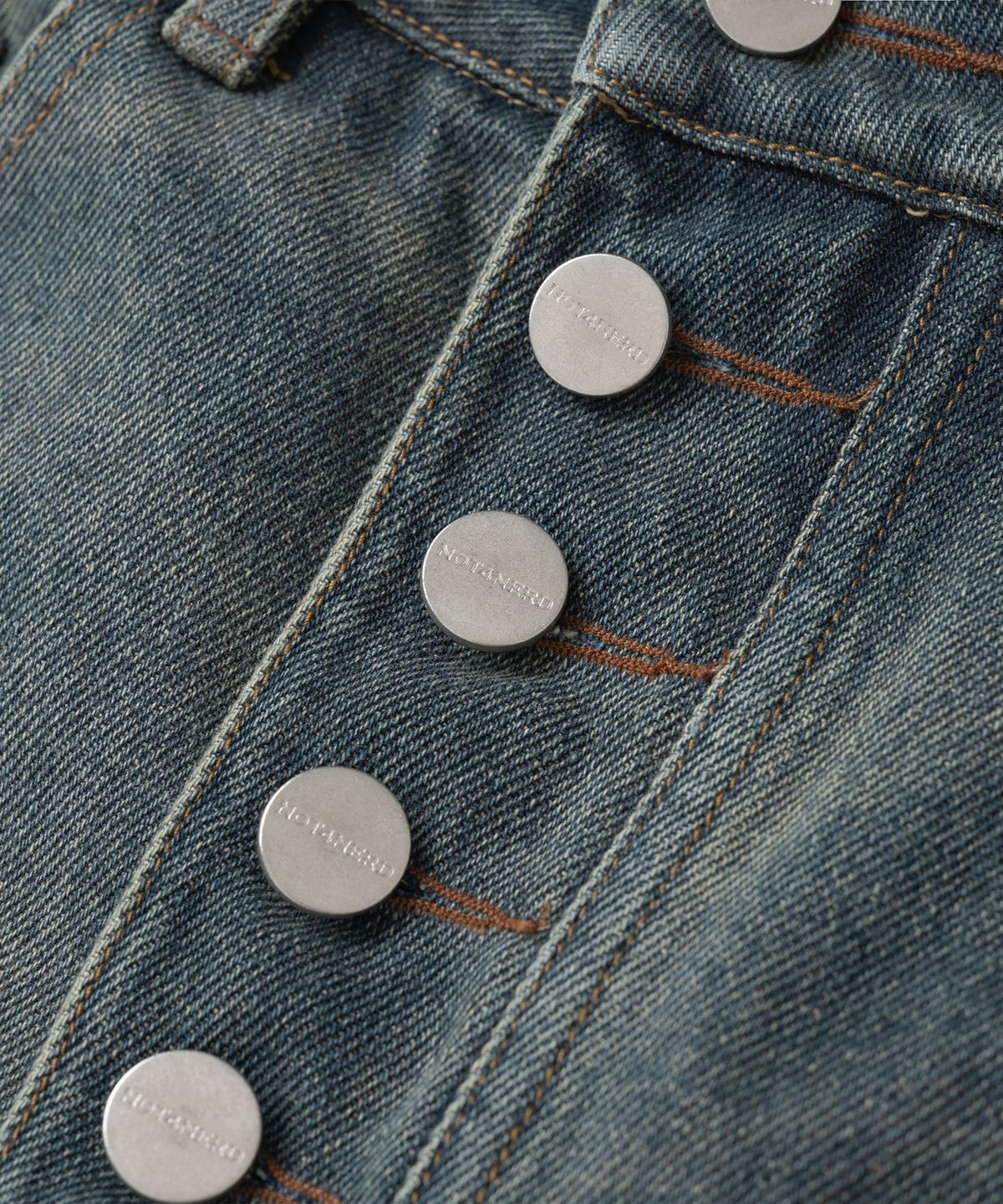 낫포너드(NOT4NERD) Button Fly Darted Denim Pants - Deep Blue