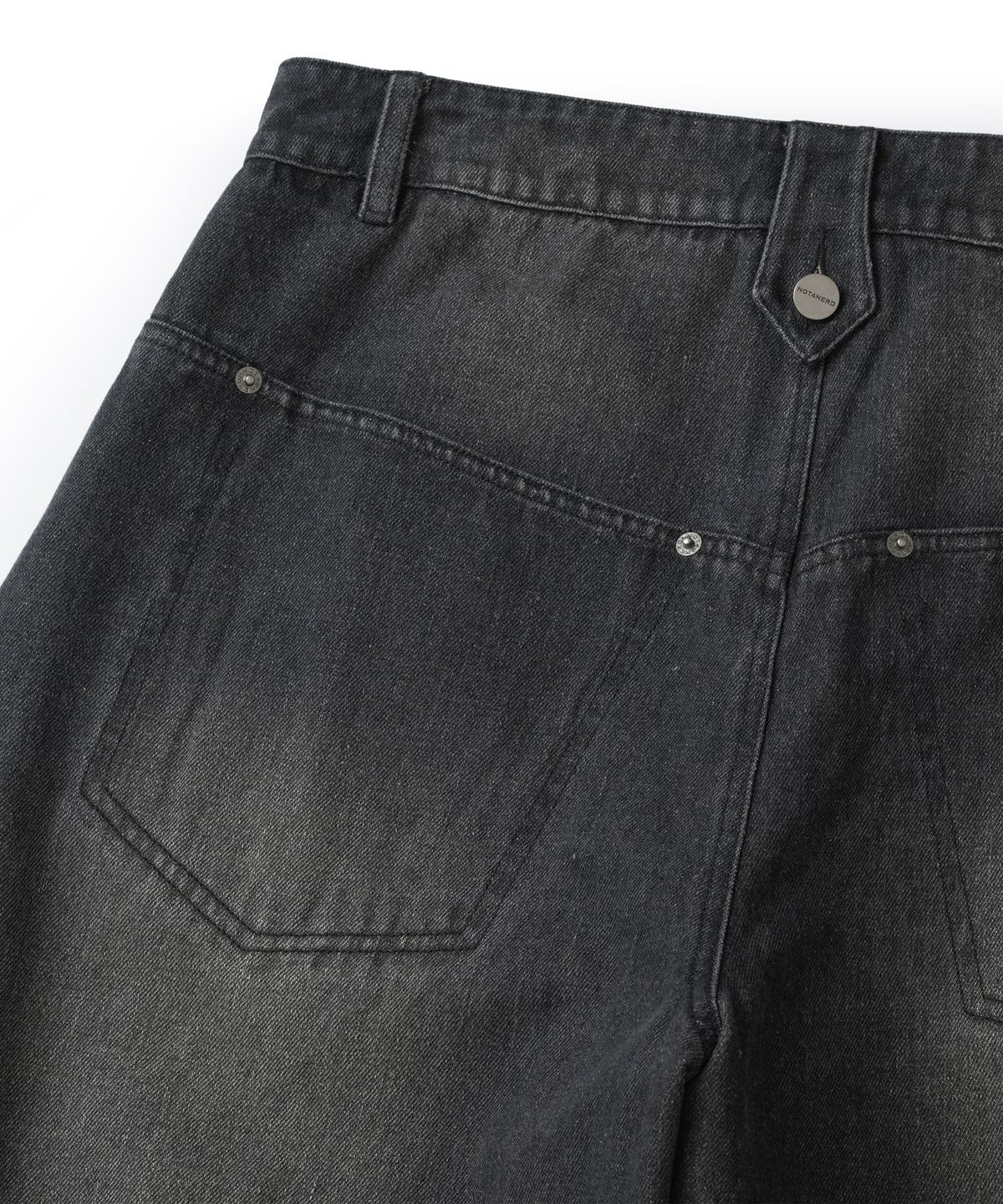 낫포너드(NOT4NERD) Button Fly Darted Denim Pants - Black