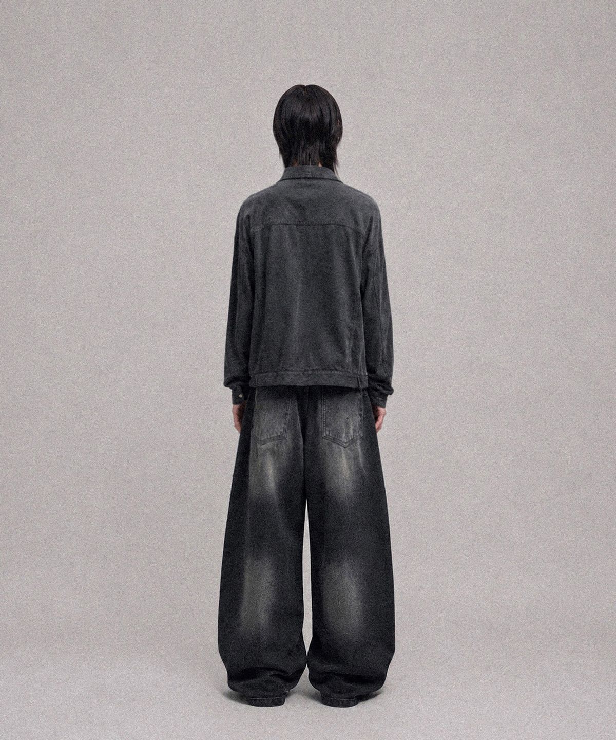 낫포너드(NOT4NERD) Button Fly Darted Denim Pants - Black