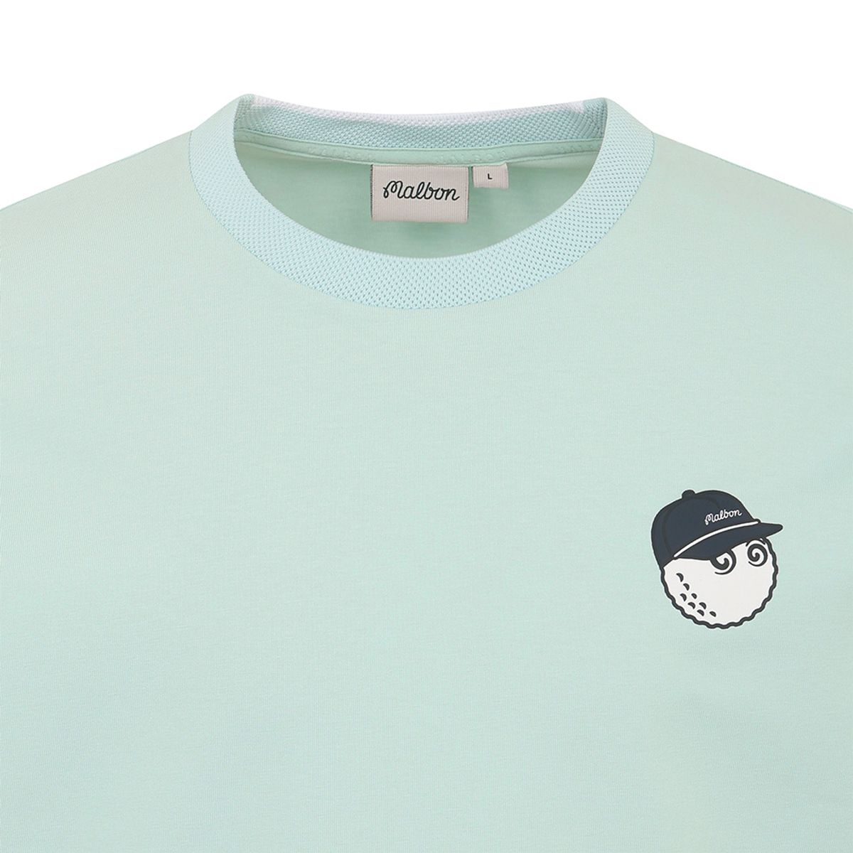말본 골프(MALBON GOLF) 버킷 쿠바 유니 라운드 티셔츠 PASTEL BLUE