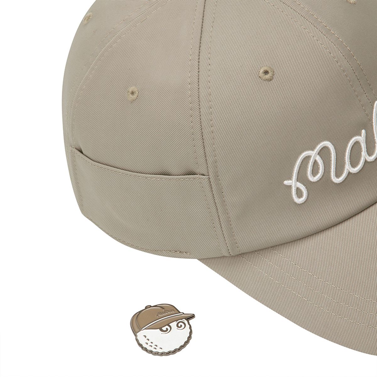말본 골프(MALBON GOLF) 뉴 사이드 패널 볼마커 볼캡 BEIGE