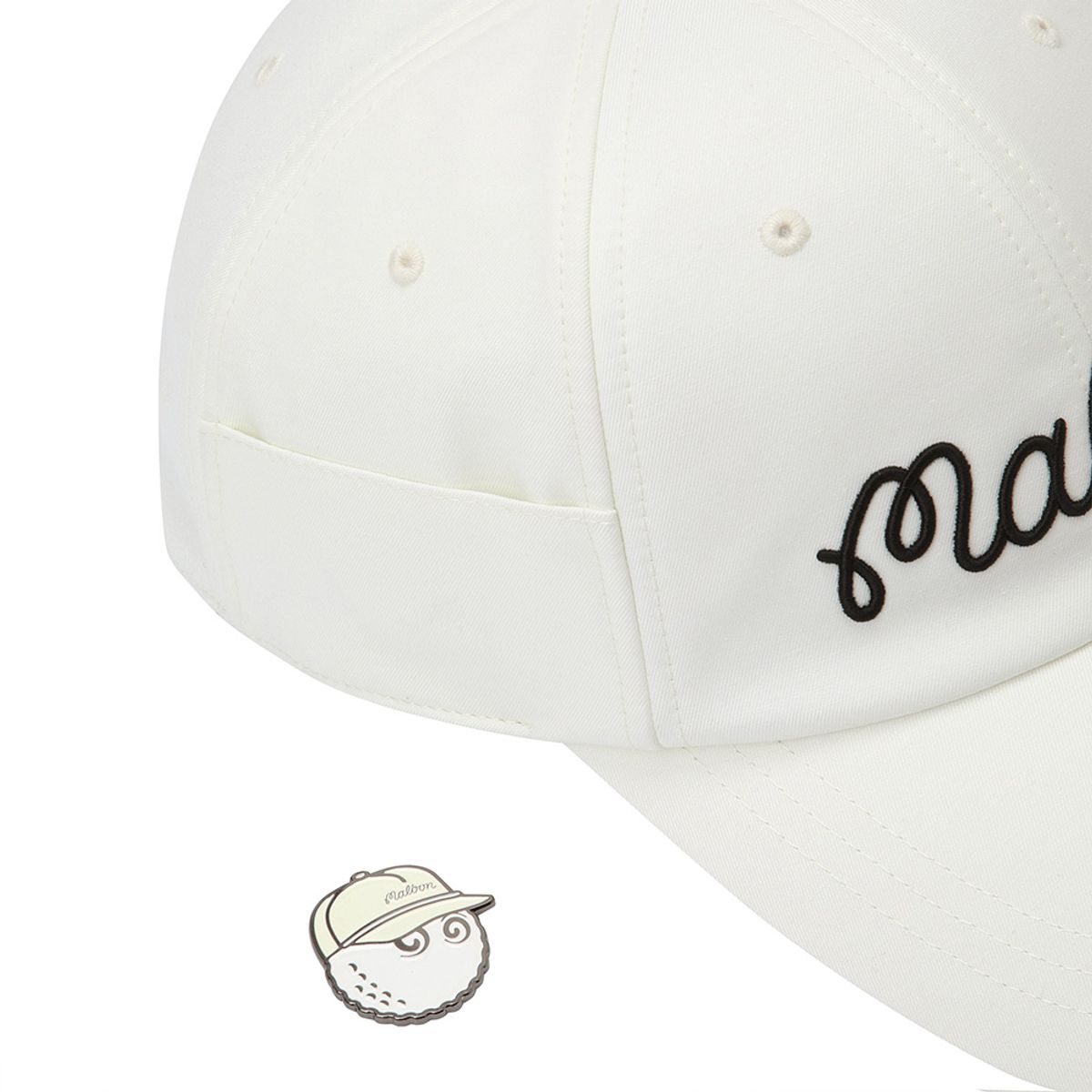 말본 골프(MALBON GOLF) 뉴 사이드 패널 볼마커 볼캡 IVORY