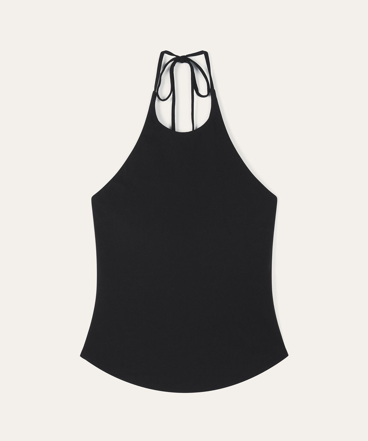 오베르(AUBER) Pad Cup Halter Top - Black