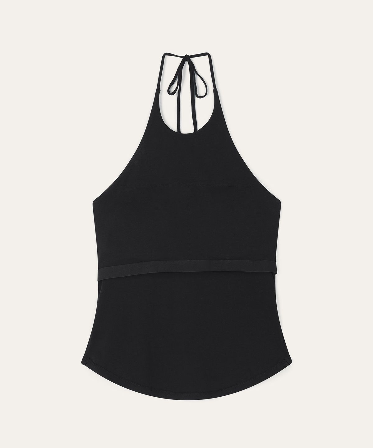 오베르(AUBER) Pad Cup Halter Top - Black