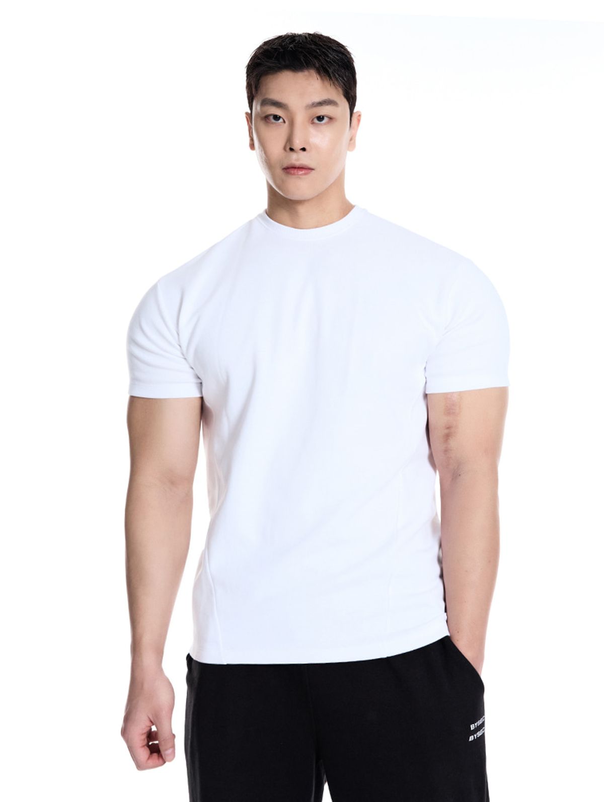 바이젝(BYSEC) [SET] 퍼펙트 특양면 무지 머슬핏 반팔 티셔츠_7Color + 퍼펙트 특양면 무지 버뮤다 팬츠_4Color