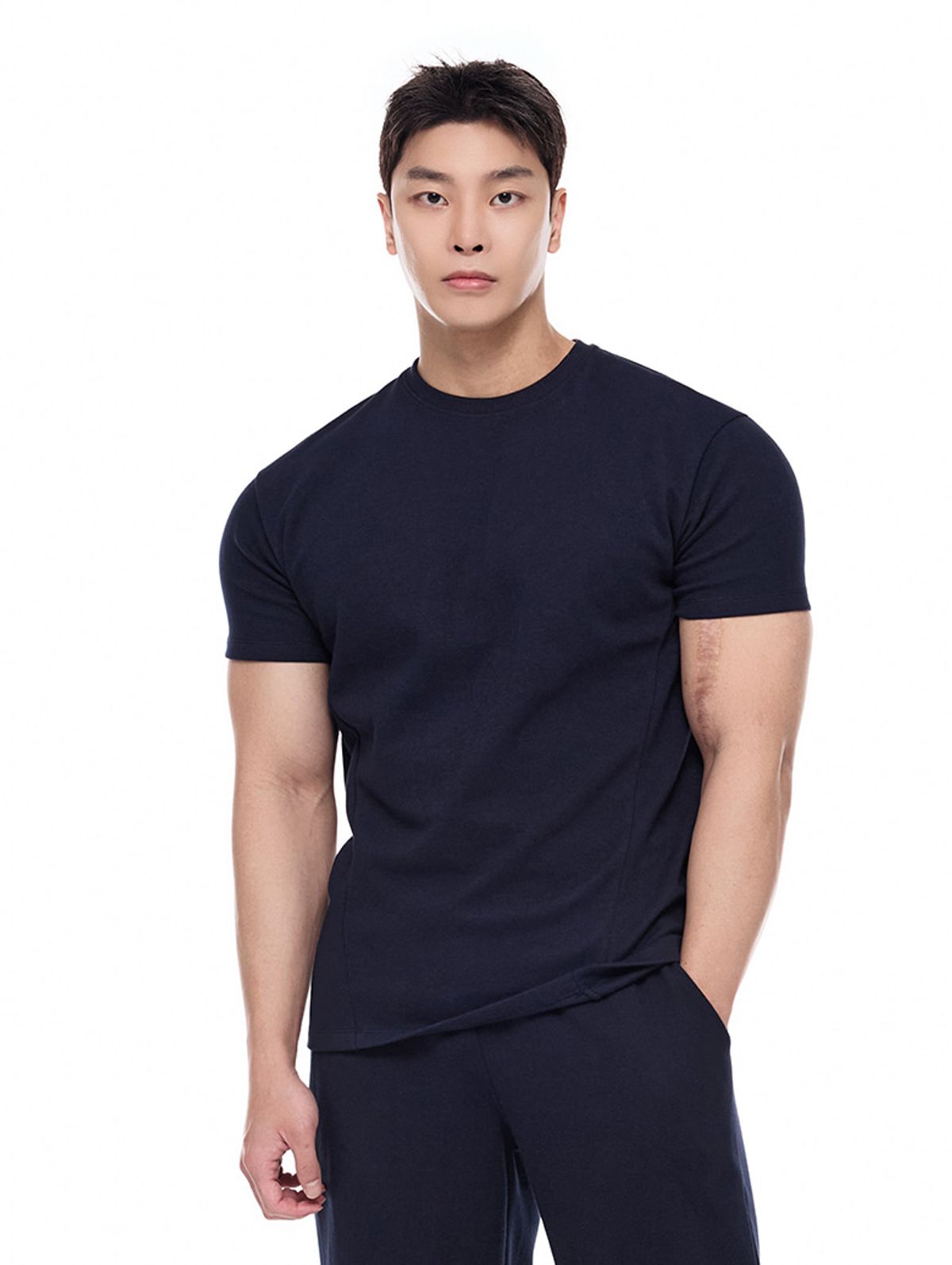 바이젝(BYSEC) [SET] 퍼펙트 특양면 무지 머슬핏 반팔 티셔츠_7Color + 퍼펙트 특양면 무지 버뮤다 팬츠_4Color