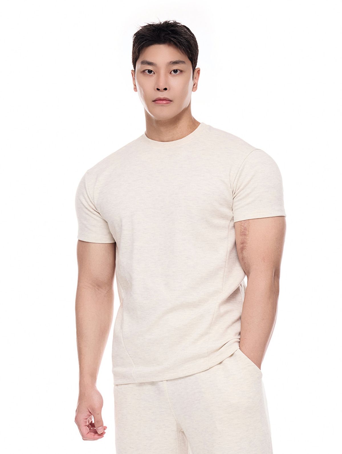 바이젝(BYSEC) [SET] 퍼펙트 특양면 무지 머슬핏 반팔 티셔츠_7Color + 퍼펙트 특양면 무지 버뮤다 팬츠_4Color