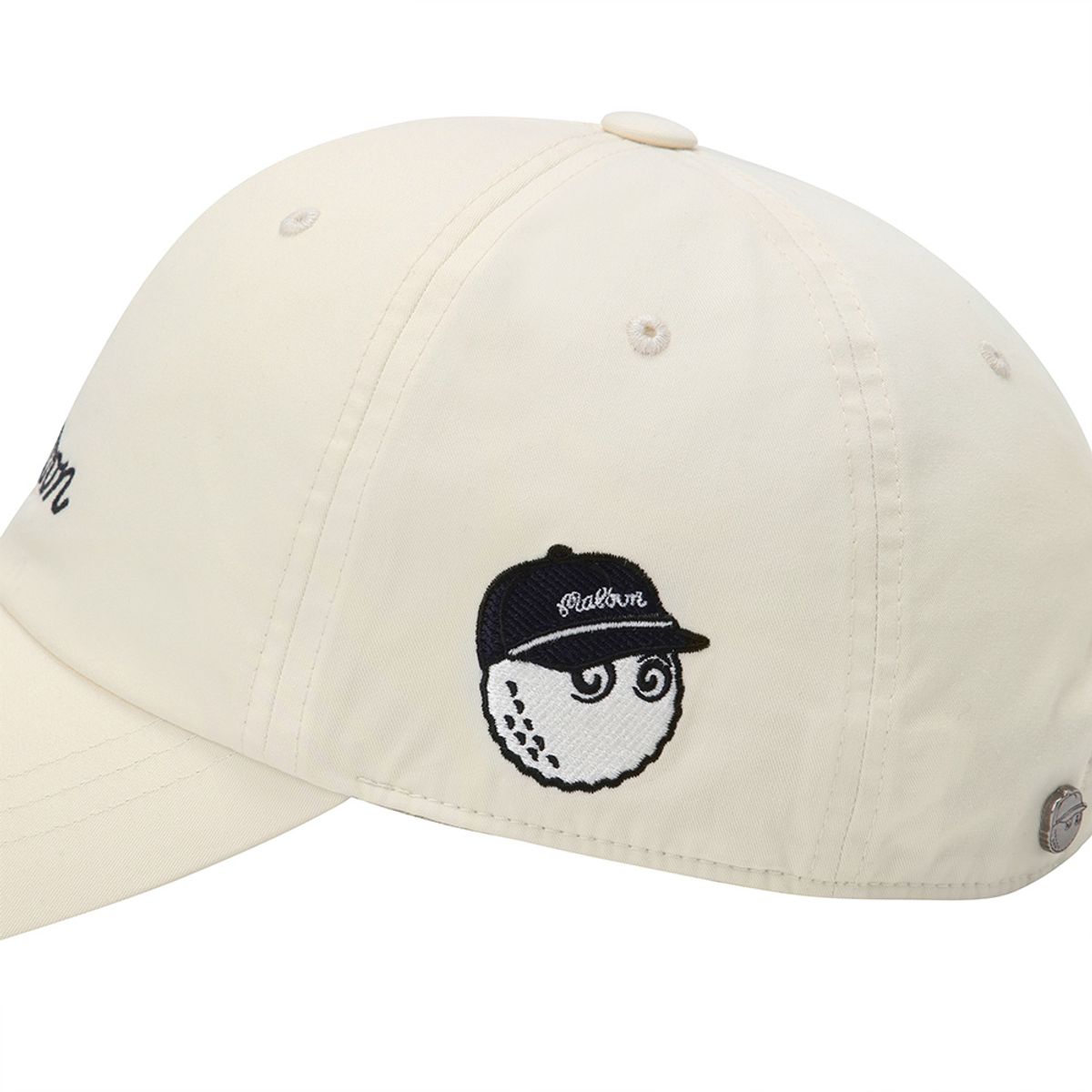 말본 골프(MALBON GOLF) 말본 베이직 로고 스크립트 캡 OFF WHITE