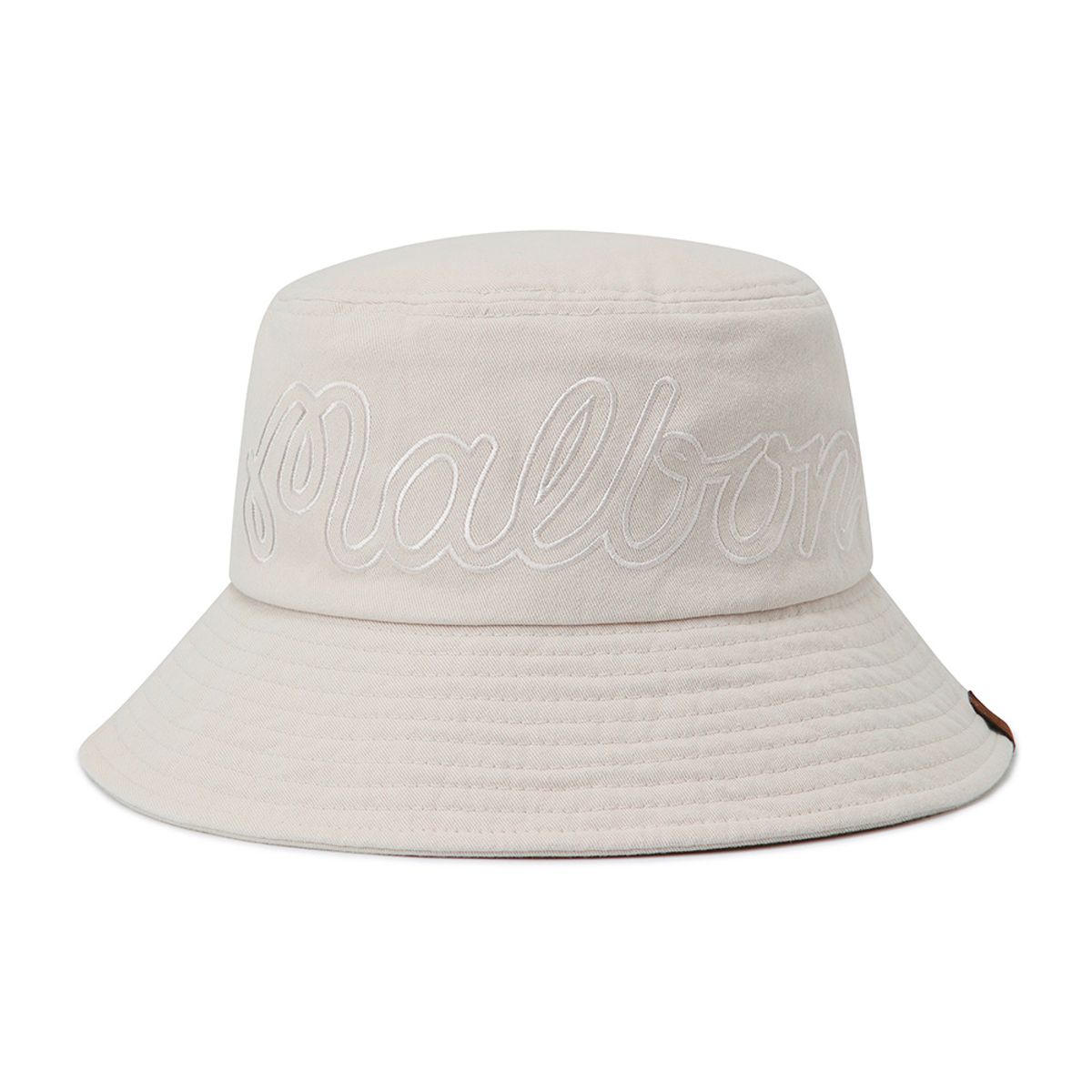 말본 골프(MALBON GOLF) 뉴 베이직 로고 버킷햇 BEIGE