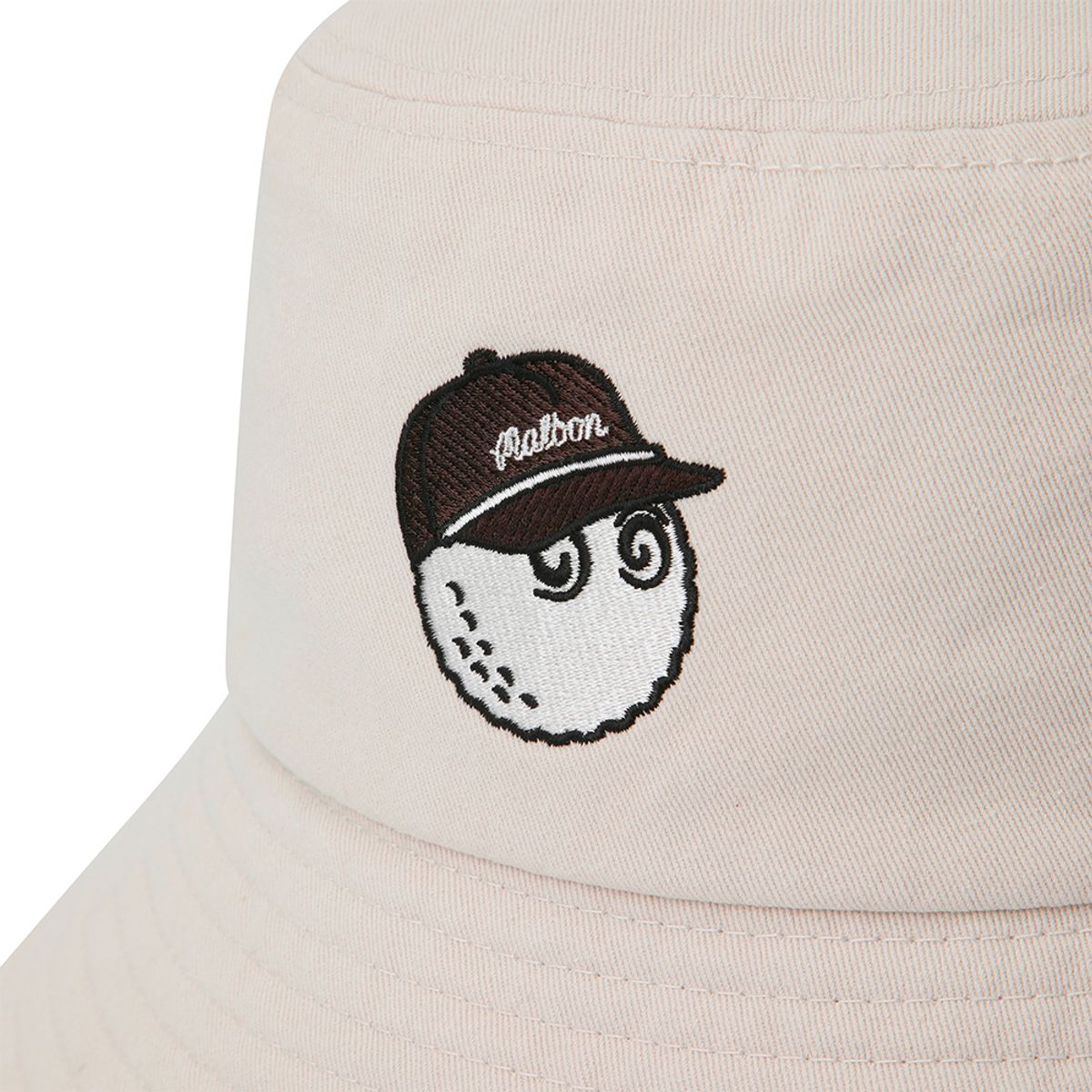 말본 골프(MALBON GOLF) 뉴 베이직 로고 버킷햇 BEIGE