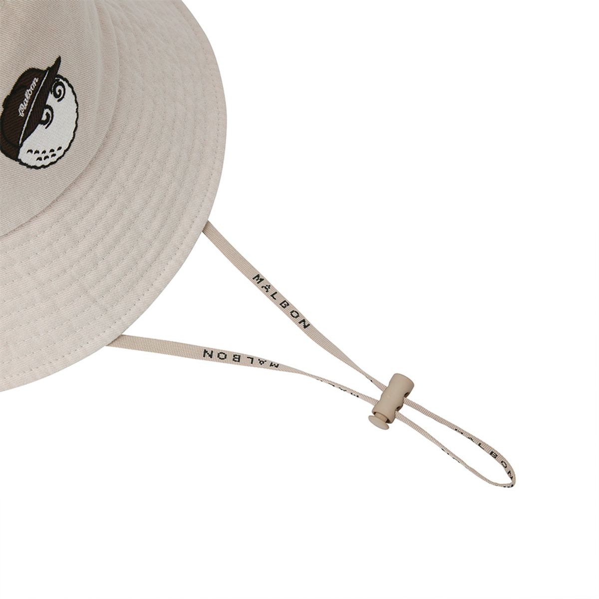 말본 골프(MALBON GOLF) 뉴 베이직 로고 버킷햇 BEIGE