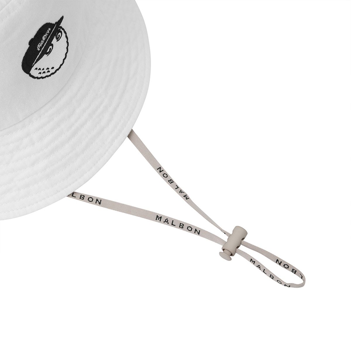 말본 골프(MALBON GOLF) 뉴 베이직 로고 버킷햇 IVORY