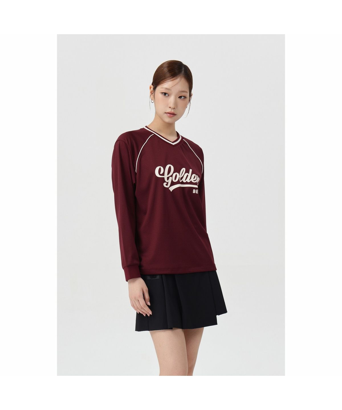 골든베어(GOLDEN BEAR) (여성) Mesh Long Sleeve T-shirt G5TAW26001WIX