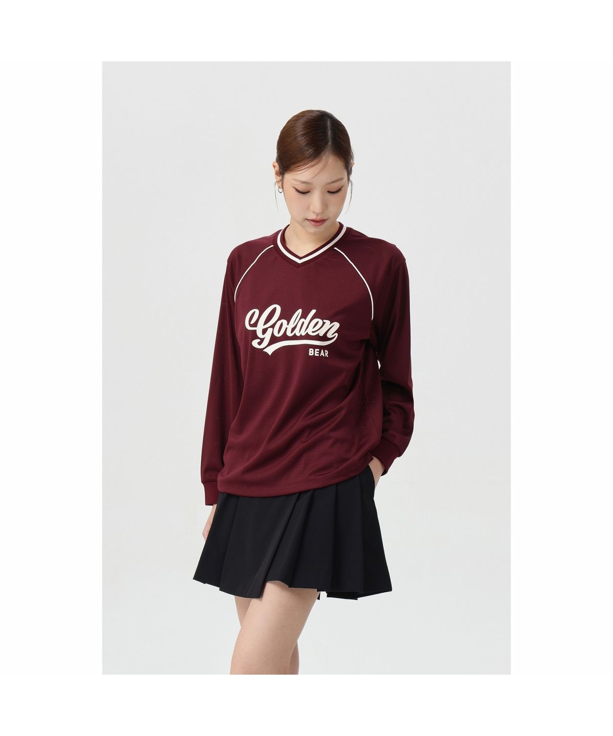 골든베어(GOLDEN BEAR) (여성) Mesh Long Sleeve T-shirt G5TAW26001WIX